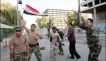 Iraqis soldiers celebrating
