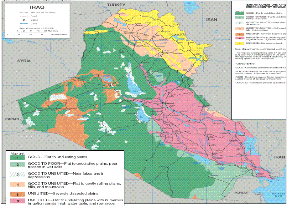 Topography of Iraq