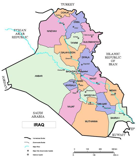 Map of Iraq | iraqpictures.org